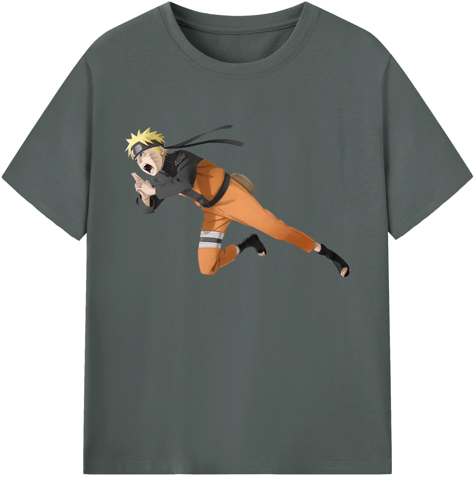 （画像用） NARUTO -ナルト- うずまき ナルト Uzumaki Naruto 綿100％ メンズ半袖Tシャツ｜肌触りやわらか＆通気性